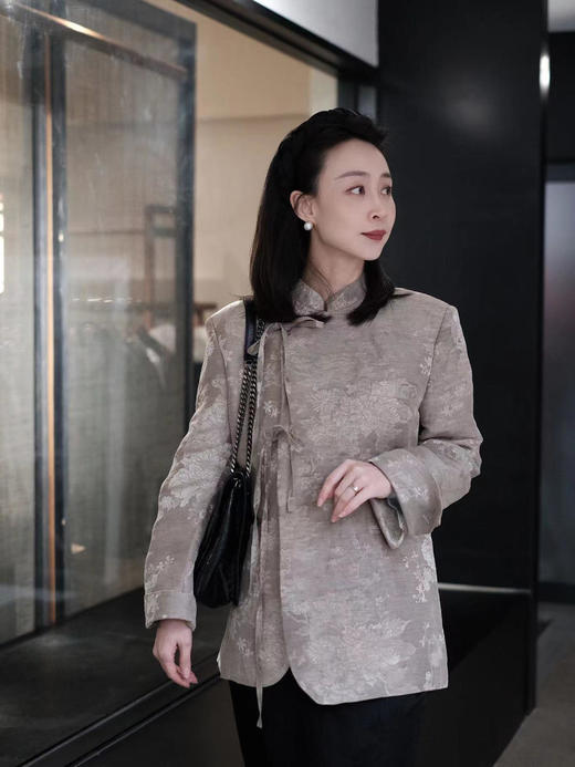 盛唐牡丹 |繁花似锦丝麻西装外套 商品图3