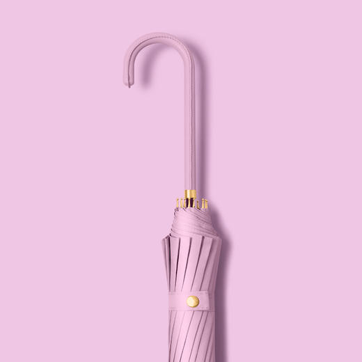 心选丨复古直柄雨伞【创意简约 长柄伞皮手柄直杆雨伞】纯色日系小清新长伞 商品图13