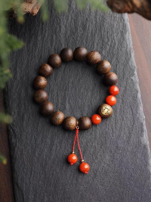 南红奇楠单圈手串 商品图2