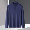 【福利款】罗蒙春秋男士仿丝光polo衫男长袖t恤男商务男polo衫长袖 商品缩略图4