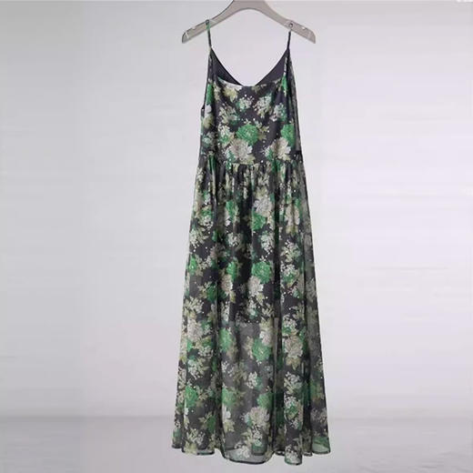 裁缝学苑AS203新款茶歇法式长裙森系碎花吊带连衣裙纸样女装裙子版型 商品图2