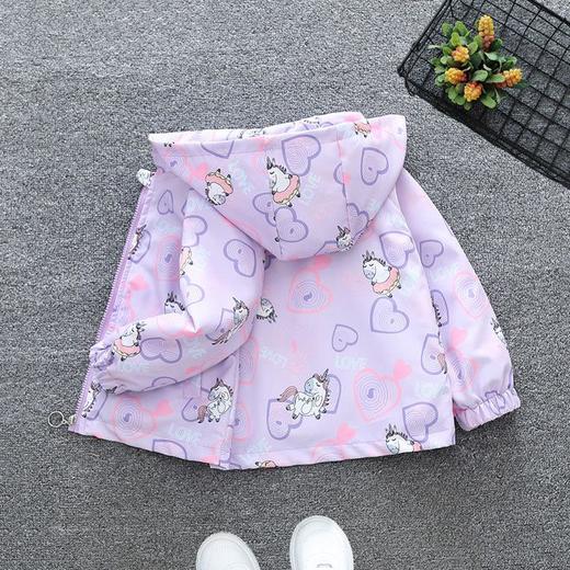 女童风衣外套春秋网红款2024新款韩版春季男童连帽上衣时尚连帽衫 商品图0