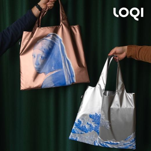 德国LOQI  环保袋新品合集 时尚艺术博物馆环保万用袋 折叠大容量单肩手提购物袋承重40斤防泼水 商品图8