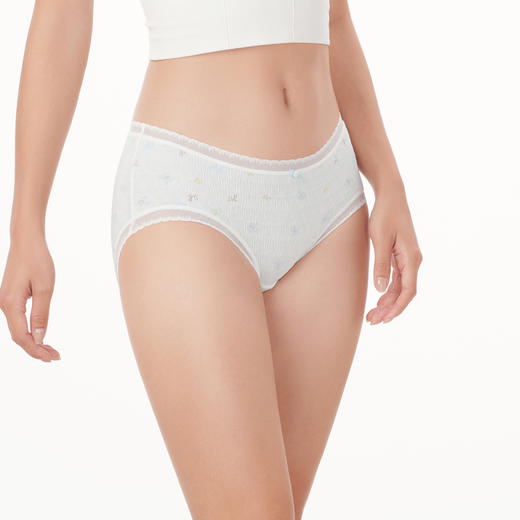 都市丽人基础木代尔系列纤柔绵内裤女锦泳女士内裤低腰平角内裤LK43D6 商品图2