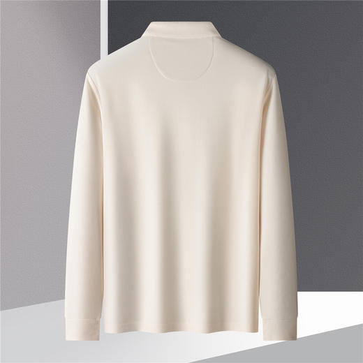 【高周波胸标】罗蒙春秋款男士仿丝光polo衫男商务男士polo衫T恤男 商品图3