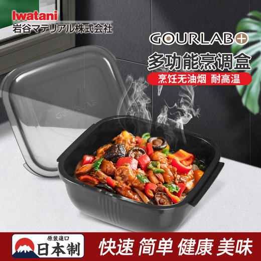 日本GOURLAB岩谷烹调盒微波炉专用加热碗餐盒耐高温收纳蒸盘便当 whjc 商品图5