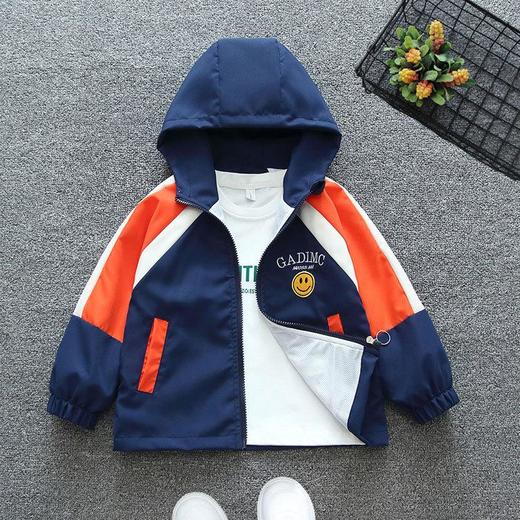 男童外套春秋款2024新款洋气儿童春装衣服女童休闲夹克连帽风衣 商品图2