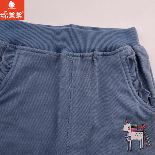 棉果果夏季女童七分针织牛仔裤M222201419328 商品图3