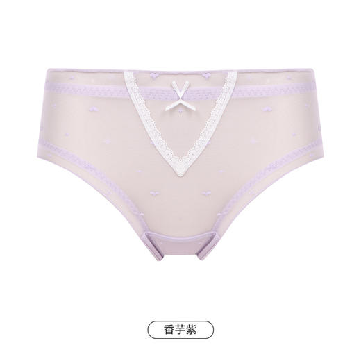 都市丽人基础系列蕾丝网布内裤女锦提花女士内裤低腰三角内裤LK43C4 商品图13