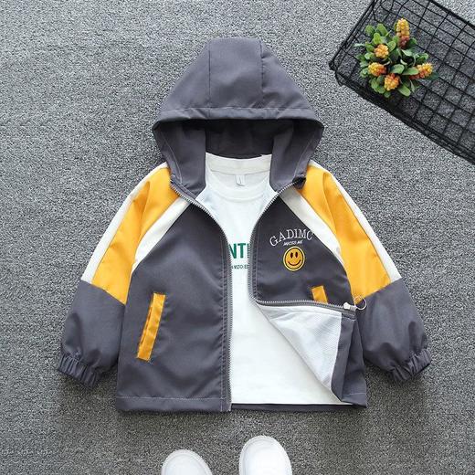 男童外套春秋款2024新款洋气儿童春装衣服女童休闲夹克连帽风衣 商品图3