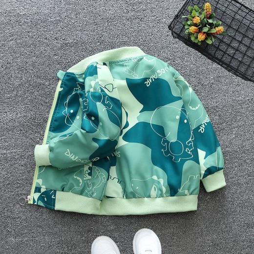 男童涂鸦外套春秋薄款2024新儿童运动夹克时尚洋气棒球服女童上衣 商品图0