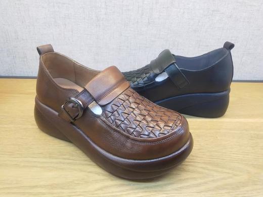 2011春季新款豪行真皮女鞋22192606舒适休闲厚底圆头单鞋专柜正品 商品图2