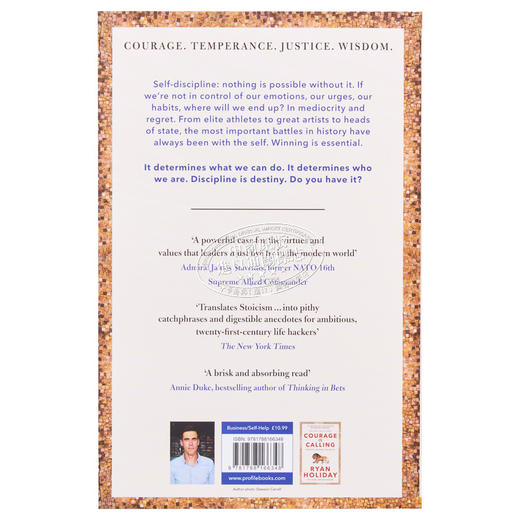 【中商原版】纪律就是命运 自我控制的力量 Discipline is Destiny Power of Self-Control 英文原版 Ryan Holiday 斯多葛哲学 商品图2