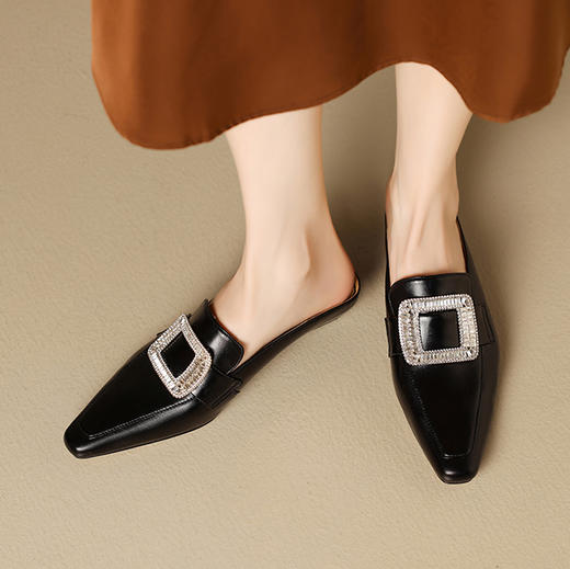 【预售5天】春夏新款，简约法式个性半包拖鞋BY-H2219 商品图8