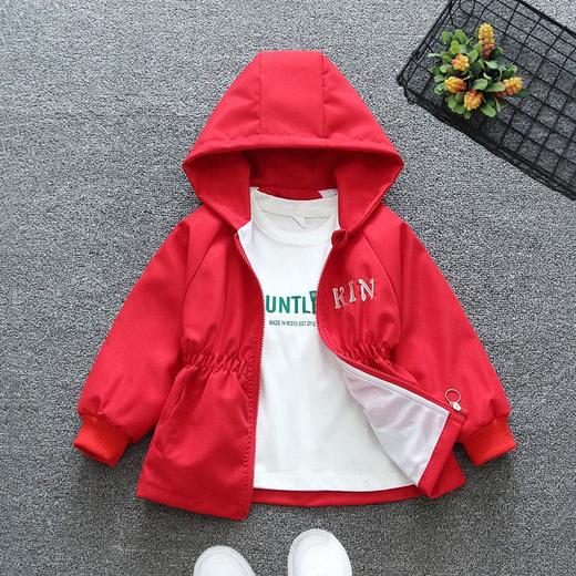 女童外套儿童冲锋衣2024春装女宝宝春秋款韩系外衣男童薄款上衣潮 商品图2