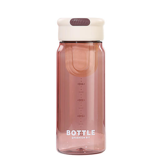 「数色可选！青春色彩」时尚比特夏季塑料水杯带刻度随手杯简约耐摔便携学生杯子餐饮用具 商品图4