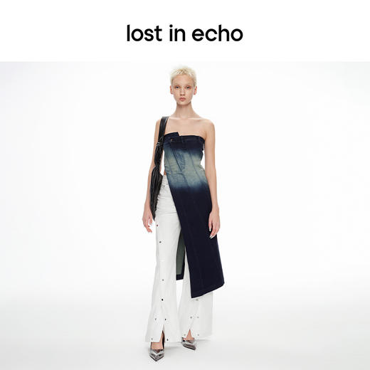 lost in echo2024春季新款设计师品牌尖头割线条拼接异形跟单鞋女 商品图1