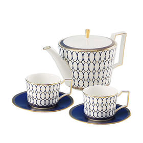 WEDGWOOD玮致活金粉年华一壶两杯两碟套装