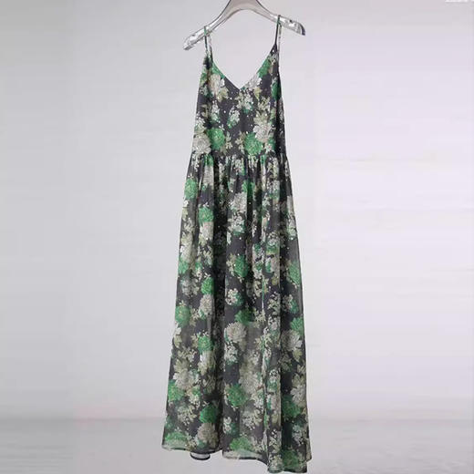 裁缝学苑AS203新款茶歇法式长裙森系碎花吊带连衣裙纸样女装裙子版型 商品图1