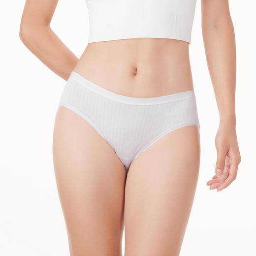 都市丽人基础木代尔系列纤柔绵内裤女棉提花女士内裤低腰三角内裤LK43B8 商品图1