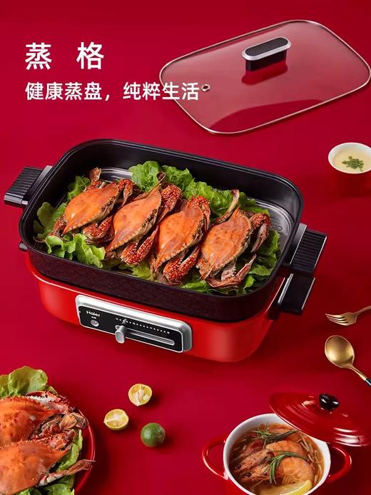 Haier/海尔 DZS-M4502A 家用多功能锅智能火锅涮肉蒸煮煎炸一体锅 商品图4