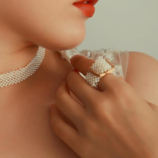 Genuine Pearl珍珠系列 ｜编织网戒指 商品图1