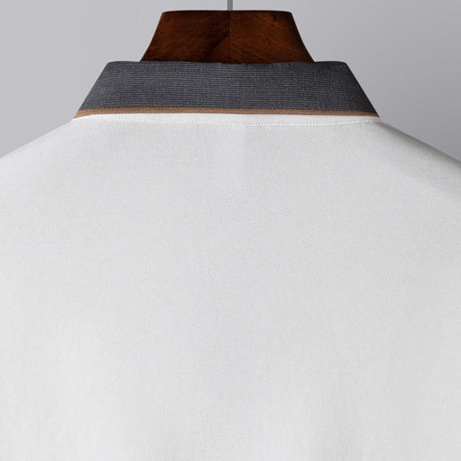 14LP3717114LP37171【双面含桑蚕丝】罗蒙男士绣花polo衫男长袖t恤男春秋男士polo衫 商品图5