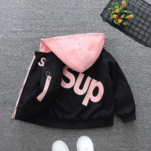 女童外套2024新款棒球服儿童春装网红小女孩炸街卡通夹克长袖上衣 商品图1