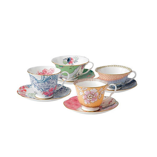 WEDGWOOD玮致活花间舞蝶壶奶糖三件套+四杯四碟 商品图1