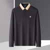 【绣花胸标】罗蒙春秋男士仿丝光polo衫男长袖t恤男商务男士polo衫 商品缩略图2
