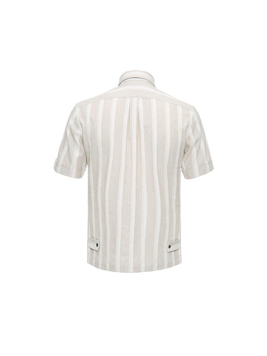 callisto棉混纺休闲短袖衬衫 STCSS118Y 商品图1