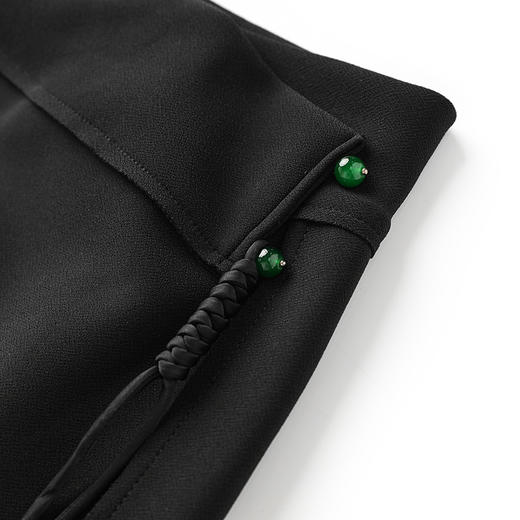 简约时髦，立体裁弹力乱麻轻奢高腰半身裙子WLZD-2405301 商品图2