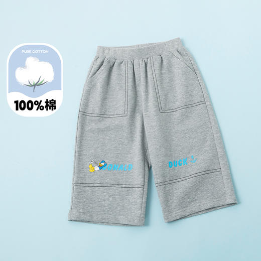 【商城同款】迪士尼唐老鸭潮帅夏季新款男童七分裤232DK0531 商品图2