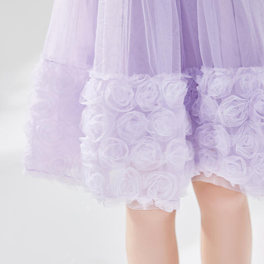 笛莎Deesha 女童连衣裙2024年新款POLO轻礼服网纱连衣裙 商品图3