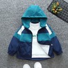儿童外套2024春男女童撞色冲锋衣大口袋工装宝宝韩系连帽衫休闲外衣 商品缩略图3