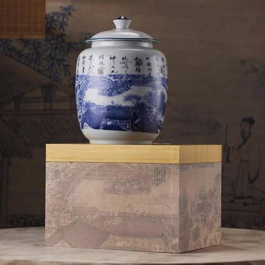 盛世如画【单瓷罐•米色】98元一套/一件8套/岩茶装一斤左右 商品图3