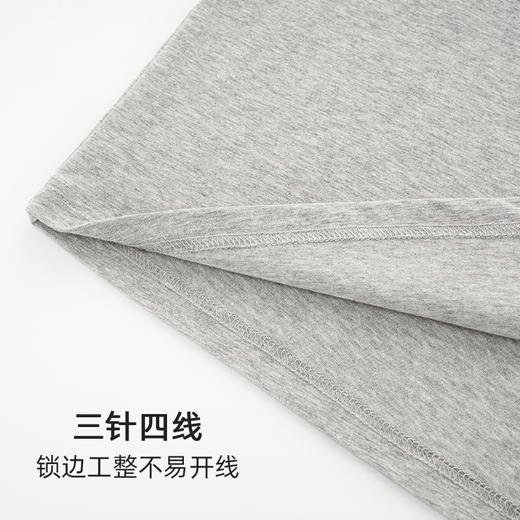 【抗菌新疆棉】自然醒灰色空间夏季纯棉短袖情侣睡衣纯色短裤大码家居服男凉爽7A抗菌新疆棉套装JLM 商品图9