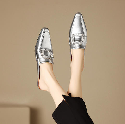 【预售5天】春夏新款，简约法式个性半包拖鞋BY-H2219 商品图3