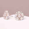 美裕  雪花925银淡水珍珠耳钉3-4mm 107850 商品缩略图3