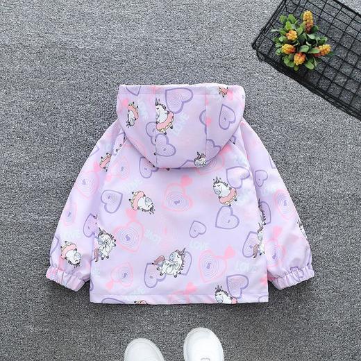 女童风衣外套春秋网红款2024新款韩版春季男童连帽上衣时尚连帽衫 商品图4