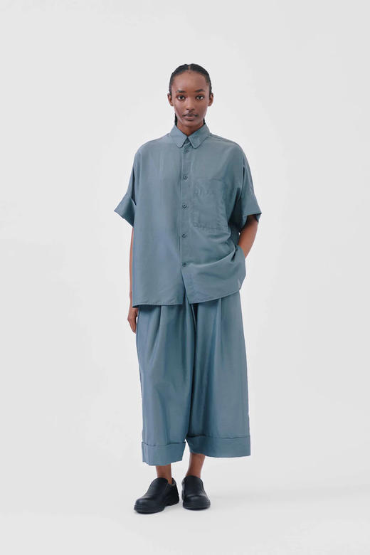 Toogood  铅蓝色BAKER丝棉阔腿裤 商品图7