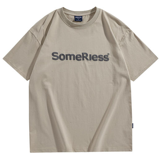 重磅纯棉短袖t恤男夏季宽松潮流刺绣半袖休闲体恤圆领打底衫   AY-az8058【Z8058】 商品图4