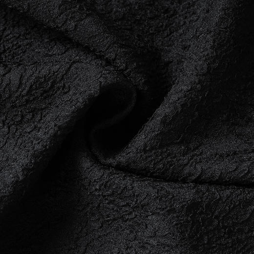 剩S/M/L/XL 米思阳2026春季新款优雅新中式黑色连衣裙修身显瘦泡泡袖裙子0890 商品图3