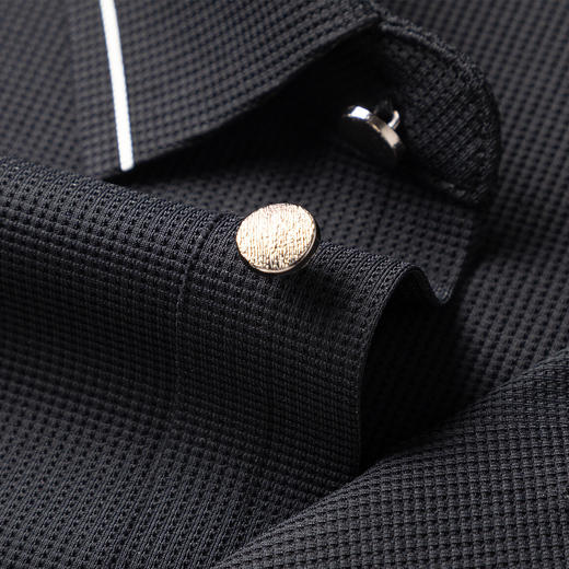 【华夫格】罗蒙春秋男士抗皱免烫polo衫男长袖t恤男商务男士polo衫 商品图9