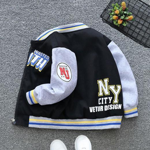 男童外套春秋装2024新款儿童装洋气卡通夹克上衣中大童时髦棒球服 商品图1