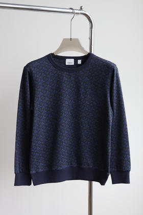 B+摩根斜纹老花毛圈圆领卫衣 wy802