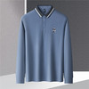 14LP3701114LP37011【绣花胸标】罗蒙春秋男士仿丝光polo衫男长袖t恤男商务男士polo衫 商品缩略图2