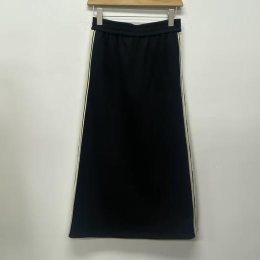 104WS织带撞边休闲膝下A裙31009（黑） 冬季 304354032105 商品图0