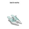 lost in echo2024春夏新款尖头拼接细带异形跟猫跟凉拖高跟鞋时尚 商品缩略图0