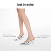 lost in echo2024春夏新款尖头拼接细带异形跟猫跟凉拖高跟鞋时尚 商品缩略图2
